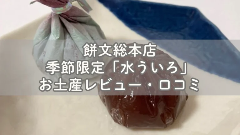 名古屋名物 餅文総本店の季節限定「水ういろ」お土産レビュー・口コミ