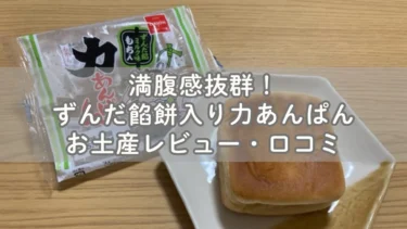 満腹感抜群！ずんだ餡餅入り力あんぱんお土産レビュー・口コミ