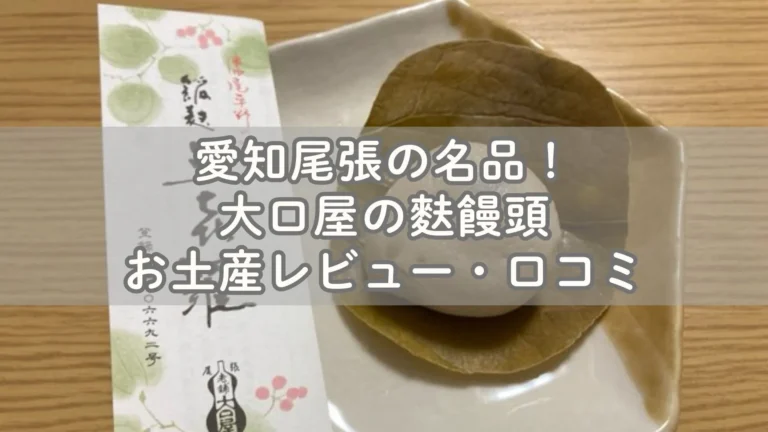 愛知尾張の名品！大口屋の麩饅頭お土産レビュー・口コミ