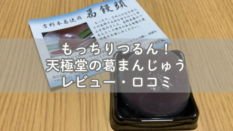 もっちりつるん！天極堂の葛まんじゅうレビュー・口コミ