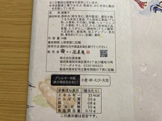 パッケージ裏面
